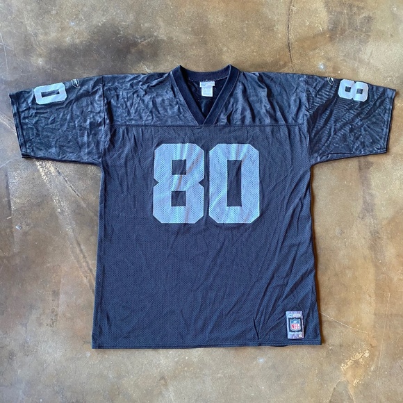 VTG Y2K Reebok Jerry Rice #80 Black Football Oakland Raiders NFL Jersey XL - Picture 1 of 12